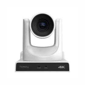 Honey Optics 4K PTZ Camera  - 20x Zoom NDI Camera Conference & Broadcast PTZ Live Streaming (White)